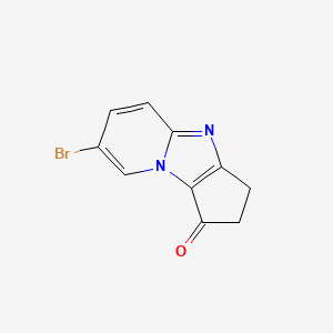 molecular formula C10H7BrN2O B15237173 7-Bromo-2,3-dihydro-1H-cyclopenta[4,5]imidazo[1,2-A]pyridin-1-one 