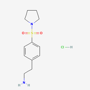 molecular formula C12H19ClN2O2S B1523718 2-[4-(吡咯烷-1-基磺酰基)苯基]乙胺盐酸盐 CAS No. 1224170-51-7