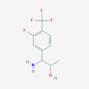 1-Amino-1-[3-fluoro-4-(trifluoromethyl)phenyl]propan-2-OL