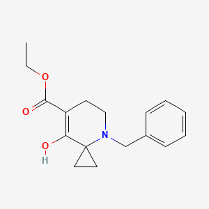 molecular formula C17H21NO3 B15237227 Ethyl 4-benzyl-8-hydroxy-4-azaspiro[2.5]oct-7-ene-7-carboxylate 