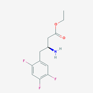 molecular formula C12H14F3NO2 B15237237 Ethyl (S)-3-amino-4-(2,4,5-trifluorophenyl)butanoate 