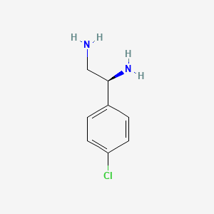 molecular formula C8H11ClN2 B15237239 (1S)-1-(4-Chlorophenyl)ethane-1,2-diamine 