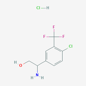 2-Amino-2-(4-chloro-3-(trifluoromethyl)phenyl)ethan-1-OL hcl