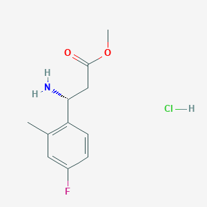 Methyl (R)-3-amino-3-(4-fluoro-2-methylphenyl)propanoate hcl