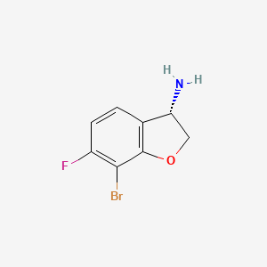 (3S)-7-Bromo-6-fluoro-2,3-dihydrobenzo[B]furan-3-ylamine