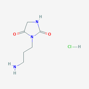 molecular formula C6H12ClN3O2 B1523740 3-(3-氨基丙基)咪唑烷-2,4-二酮盐酸盐 CAS No. 1303889-72-6