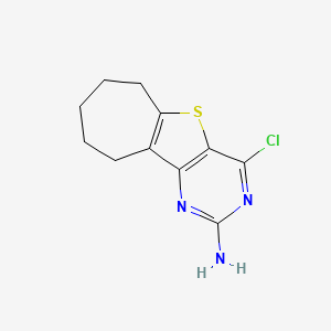 4-Chloro-7,8,9,10-tetrahydro-6H-cyclohepta[4,5]thieno[3,2-D]pyrimidin-2-amine