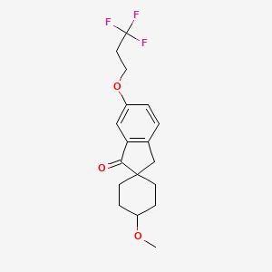 (1R,4R)-4-Methoxy-6'-(3,3,3-trifluoropropoxy)spiro[cyclohexane-1,2'-inden]-1'(3'H)-one