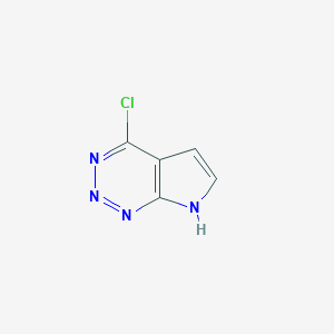 molecular formula C5H3ClN4 B15237444 4-Chloro-7H-pyrrolo[2,3-D][1,2,3]triazine 