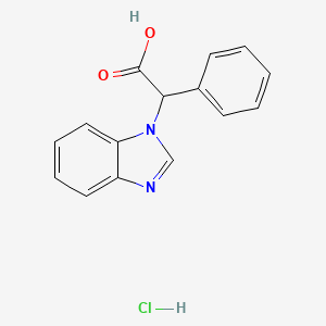 molecular formula C15H13ClN2O2 B1523746 2-(1H-1,3-苯并二唑-1-基)-2-苯基乙酸盐酸盐 CAS No. 1269151-08-7