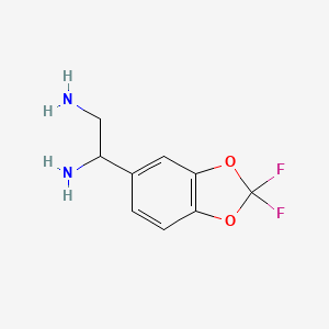 molecular formula C9H10F2N2O2 B15237467 1-(2,2-Difluorobenzo[d][1,3]dioxol-5-yl)ethane-1,2-diamine 