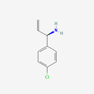 molecular formula C9H10ClN B15237472 (1R)-1-(4-Chlorophenyl)prop-2-enylamine 