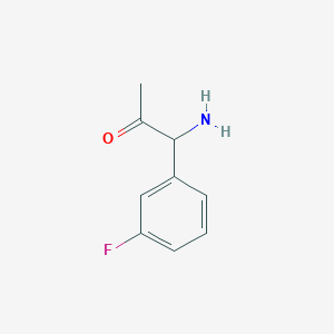 molecular formula C9H10FNO B15237479 1-Amino-1-(3-fluorophenyl)acetone 