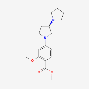 molecular formula C17H24N2O3 B15237497 Methyl (R)-4-([1,3'-bipyrrolidin]-1'-YL)-2-methoxybenzoate 