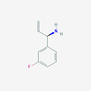 molecular formula C9H10FN B15237511 (1R)-1-(3-Fluorophenyl)prop-2-enylamine 