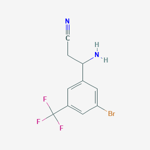 3-Amino-3-[5-bromo-3-(trifluoromethyl)phenyl]propanenitrile