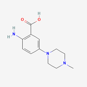 molecular formula C12H17N3O2 B1523760 2-アミノ-5-(4-メチルピペラジン-1-イル)安息香酸 CAS No. 835879-06-6