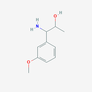 molecular formula C10H15NO2 B15237637 1-Amino-1-(3-methoxyphenyl)propan-2-OL 