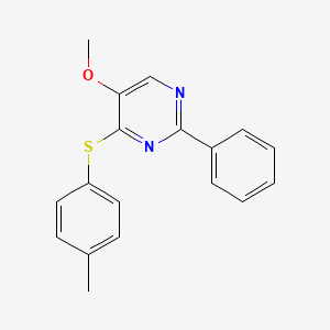 Methyl 4-[(4-methylphenyl)sulfanyl]-2-phenyl-5-pyrimidinyl ether