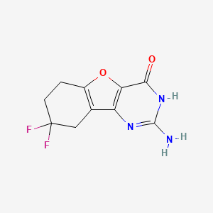 2-Amino-8,8-difluoro-6,7,8,9-tetrahydrobenzofuro[3,2-D]pyrimidin-4(1H)-one