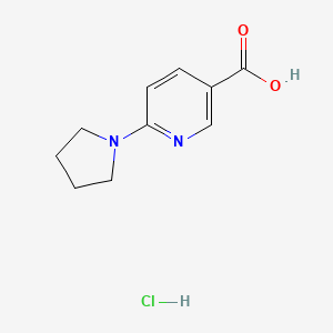 molecular formula C10H13ClN2O2 B1523767 6-(Pyrrolidin-1-yl)pyridine-3-carboxylic acid hydrochloride CAS No. 1251923-92-8