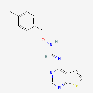 N'-[(4-methylbenzyl)oxy]-N-thieno[2,3-d]pyrimidin-4-yliminoformamide