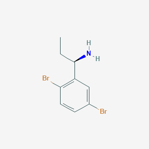 molecular formula C9H11Br2N B15237708 (R)-1-(2,5-Dibromophenyl)propan-1-amine 