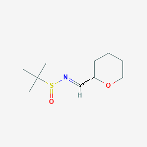 (S)-2-Methyl-N-((E)-(tetrahydro-2H-pyran-2-YL)methylene)propane-2-sulfinamide