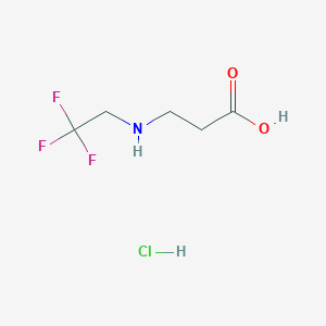 molecular formula C5H9ClF3NO2 B1523777 3-[(2,2,2-三氟乙基)氨基]丙酸盐酸盐 CAS No. 1258650-35-9