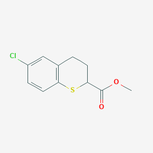 molecular formula C11H11ClO2S B15237773 Methyl 6-chlorothiochromane-2-carboxylate CAS No. 2089650-60-0