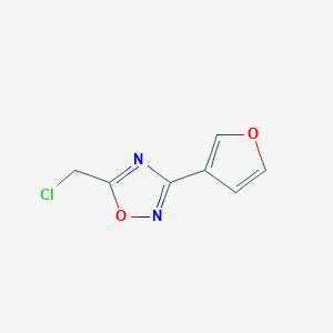 molecular formula C7H5ClN2O2 B1523779 5-(氯甲基)-3-(呋喃-3-基)-1,2,4-噁二唑 CAS No. 1258651-36-3