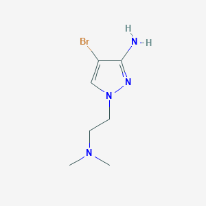 molecular formula C7H13BrN4 B1523781 4-溴-1-[2-(二甲氨基)乙基]-1H-吡唑-3-胺 CAS No. 1249544-10-2