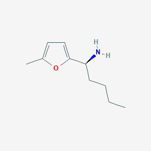 molecular formula C10H17NO B15237839 (1S)-1-(5-Methyl(2-furyl))pentylamine 