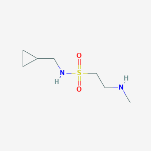 molecular formula C7H16N2O2S B1523784 N-(cyclopropylmethyl)-2-(methylamino)ethane-1-sulfonamide CAS No. 1250417-07-2