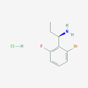 (1R)-1-(2-bromo-6-fluorophenyl)propan-1-amine;hydrochloride