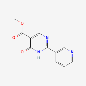 molecular formula C11H9N3O3 B1523785 6-氧代-2-(吡啶-3-基)-1,6-二氢嘧啶-5-甲酸甲酯 CAS No. 1239756-97-8