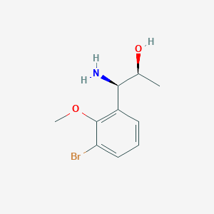 molecular formula C10H14BrNO2 B15237858 (1R,2S)-1-Amino-1-(3-bromo-2-methoxyphenyl)propan-2-OL 