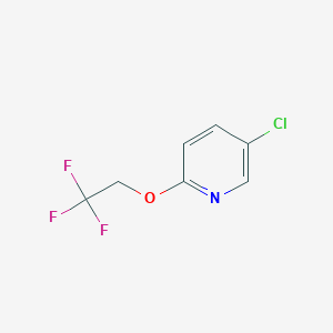 molecular formula C7H5ClF3NO B1523787 5-Chloro-2-(2,2,2-trifluoroethoxy)pyridine CAS No. 1258641-42-7