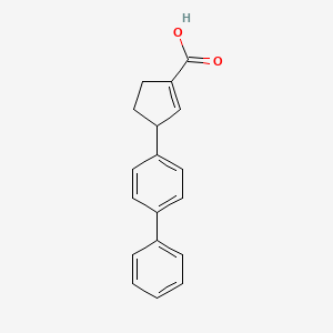 molecular formula C18H16O2 B15237875 3-([1,1'-Biphenyl]-4-YL)cyclopent-1-ene-1-carboxylic acid 