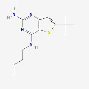 molecular formula C14H22N4S B15237906 6-(Tert-butyl)-N4-butylthieno[3,2-D]pyrimidine-2,4-diamine 