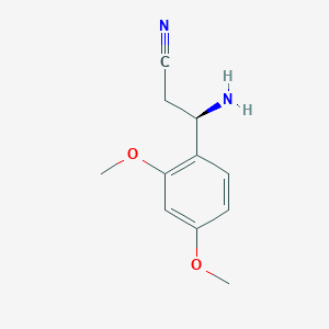 (3R)-3-Amino-3-(2,4-dimethoxyphenyl)propanenitrile