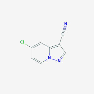 molecular formula C8H4ClN3 B15237915 5-Chloropyrazolo[1,5-A]pyridine-3-carbonitrile 