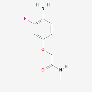 molecular formula C9H11FN2O2 B1523793 2-(4-氨基-3-氟苯氧基)-N-甲基乙酰胺 CAS No. 1249832-44-7
