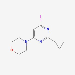 molecular formula C11H14IN3O B15237942 4-(2-Cyclopropyl-6-iodopyrimidin-4-YL)morpholine 