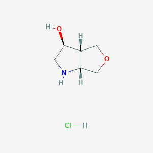 molecular formula C6H12ClNO2 B15237950 cis-Hexahydro-1H-furo[3,4-B]pyrrol-3-olhcl 