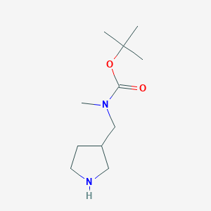 molecular formula C11H22N2O2 B1523796 叔丁基甲基(吡咯烷-3-基甲基)氨基甲酸酯 CAS No. 802983-66-0