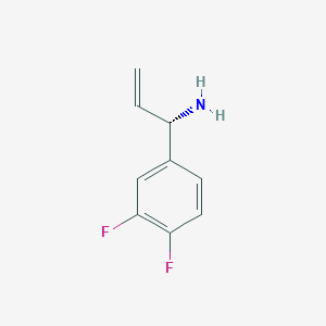 molecular formula C9H9F2N B15237989 (1S)-1-(3,4-Difluorophenyl)prop-2-enylamine 