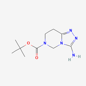 molecular formula C10H17N5O2 B15238005 Tert-butyl 3-amino-7,8-dihydro-[1,2,4]triazolo[4,3-C]pyrimidine-6(5H)-carboxylate 