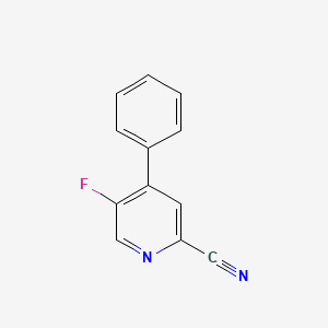 molecular formula C12H7FN2 B15238036 5-Fluoro-4-phenylpicolinonitrile 