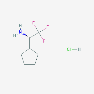 (S)-1-Cyclopentyl-2,2,2-trifluoroethan-1-amine hcl